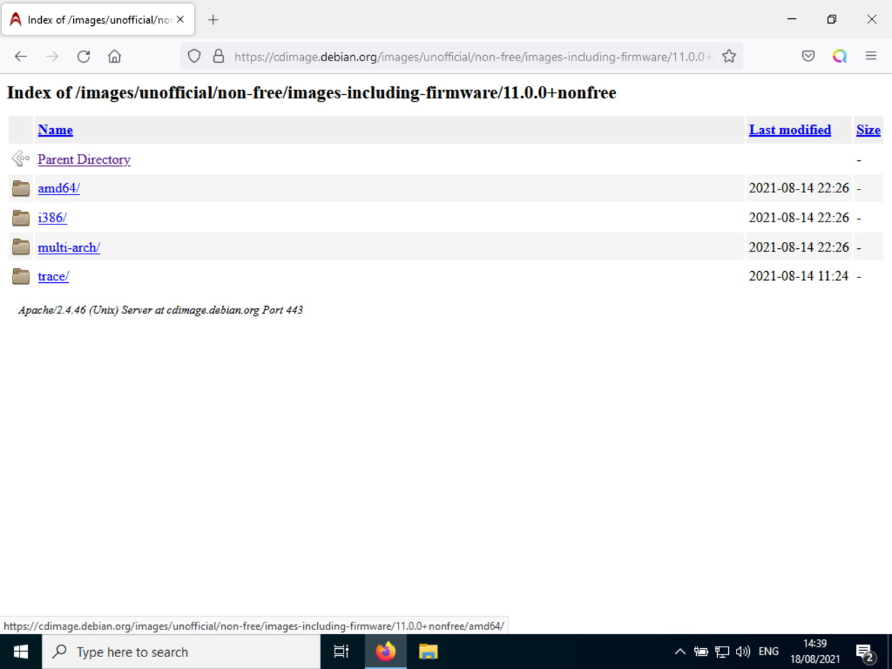 My first Linux laptop - Select the Debian ISO image target processor architecture